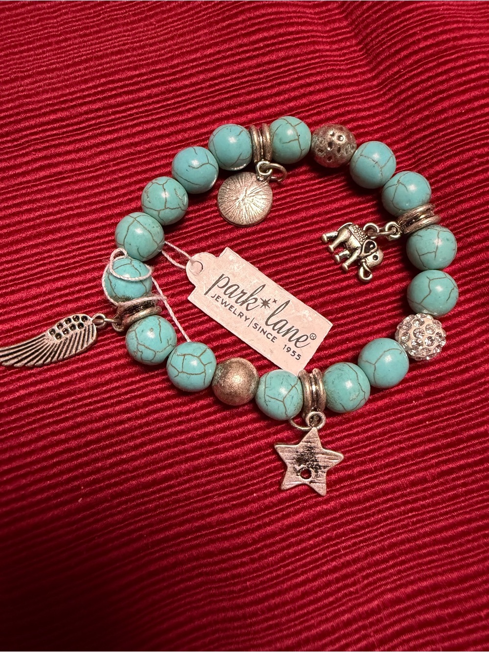 Park Lane Turquoise Beaded Charm Bracelet NWT Retired